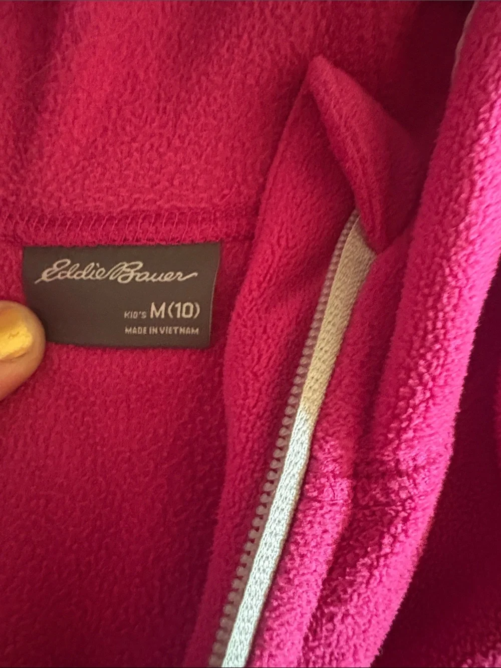 Eddie Bauer Hot Pink Hooded Fleece Jacket
